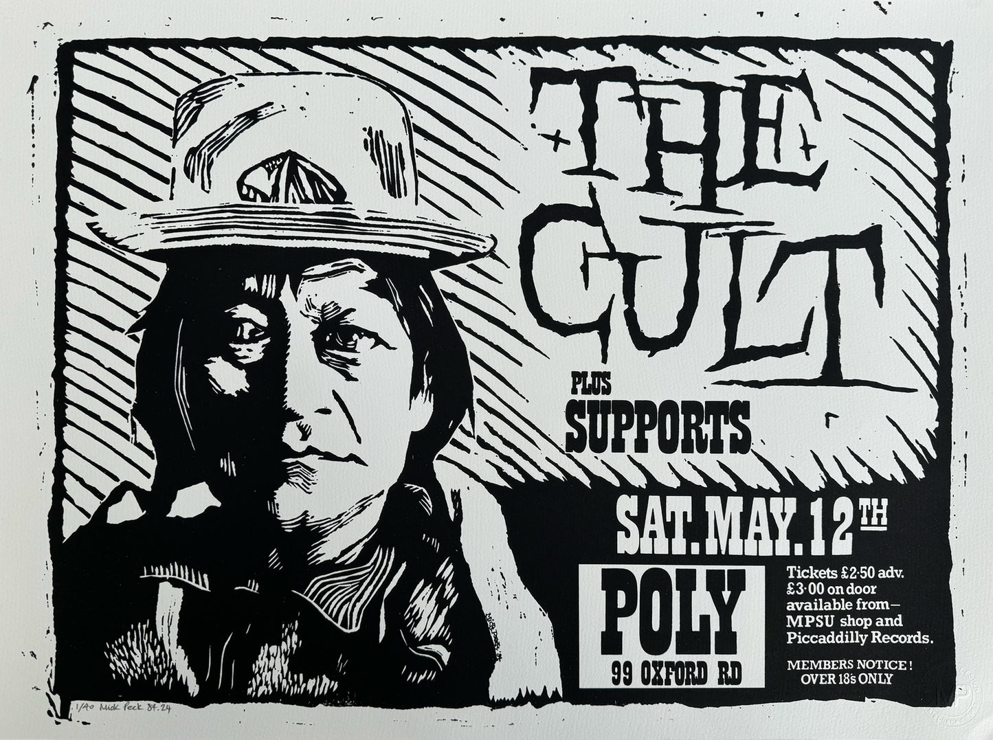 The Cult 1984 Ltd Edition Screen Print