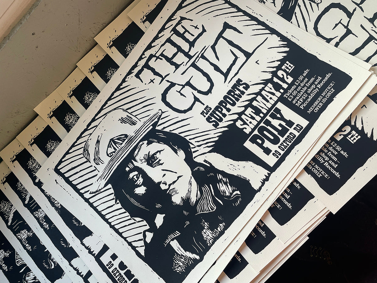 The Cult 1984 Ltd Edition Screen Print signed by Billy Duffy