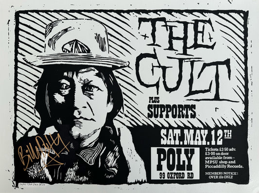 The Cult 1984 Ltd Edition Screen Print signed by Billy Duffy