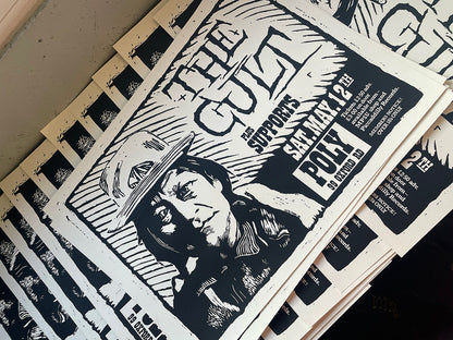 The Cult 1984 Ltd Edition Screen Print signed by Billy Duffy